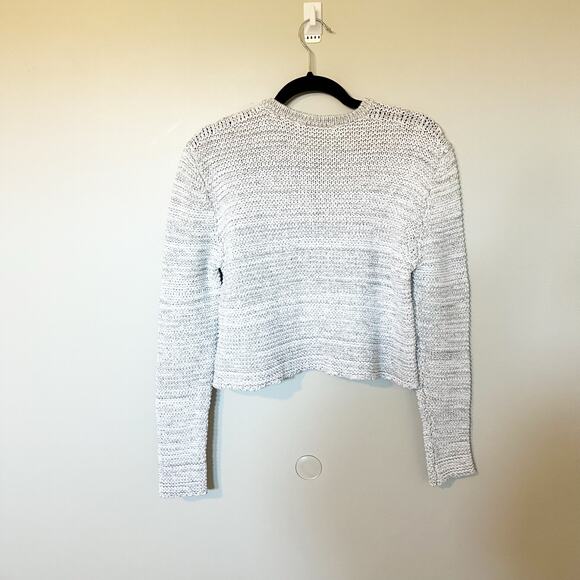 Joah brown Heathered gray knit crop sweater‎ one size - Picture 2 of 7